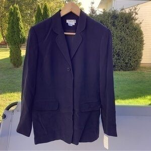 Silk black blazer NWT
